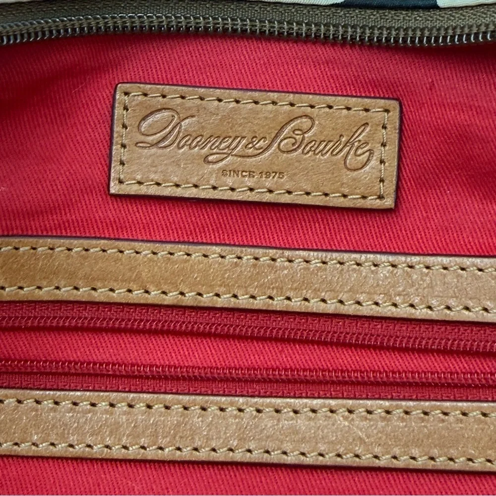 Vintage Dooney & Bourke Safari Giraffe Print Canvas Tote Bag - Picture 4 of 16